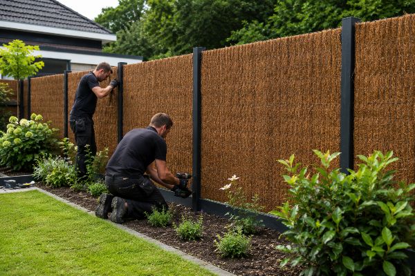 Kokos schutting laten plaatsen in je tuin